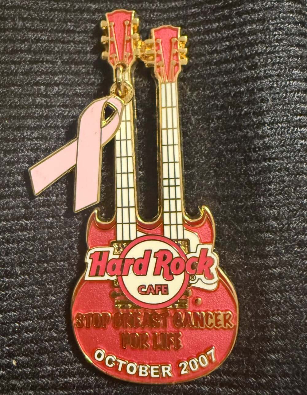 Hard Rock Cafe - Stop Breast Cancer For Life October 2007 Pin